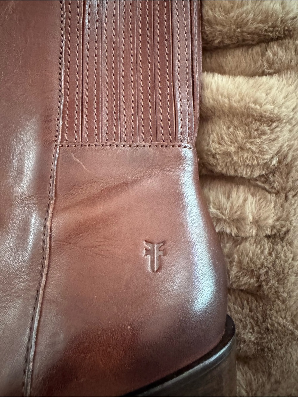 Frye Brown Leather Zip Ankle Boots - Picture 5 of 6